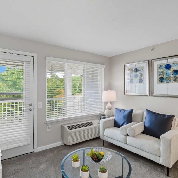 Bright and inviting, this space features comfortable seating and sunny views, perfect for community gatherings.