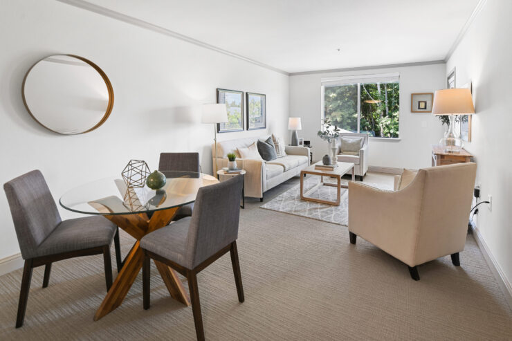 Bright and inviting living area with comfortable seating and natural light fostering a warm community feel.