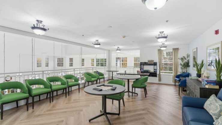 Bright, inviting space with comfortable seating and games, fostering community and connection.