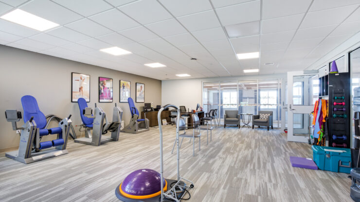 Bright and welcoming wellness space, equipped for fitness and community engagement.