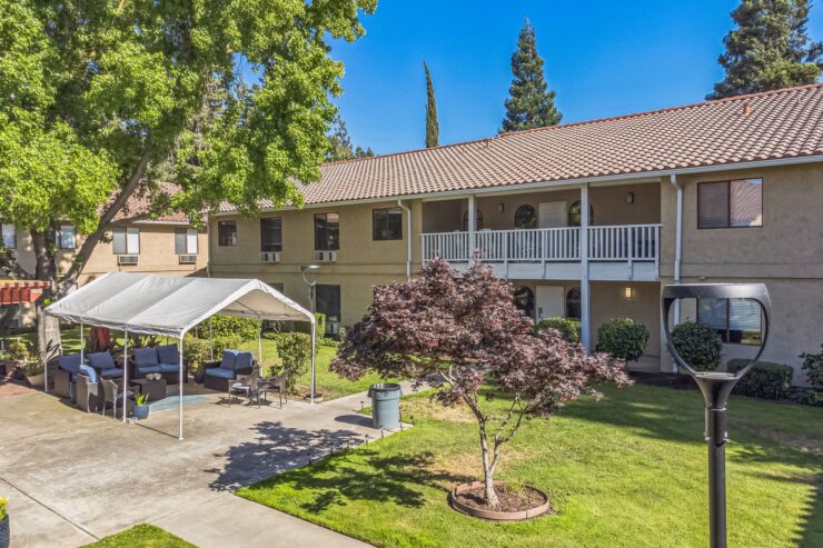 A welcoming outdoor space with comfortable seating invites relaxation and community connection.
