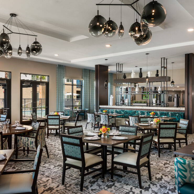An inviting dining area with elegant decor, perfect for fostering connections and community.