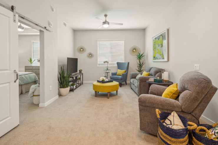Bright and inviting, this living space fosters community and comfort, perfect for relaxation and connection.
