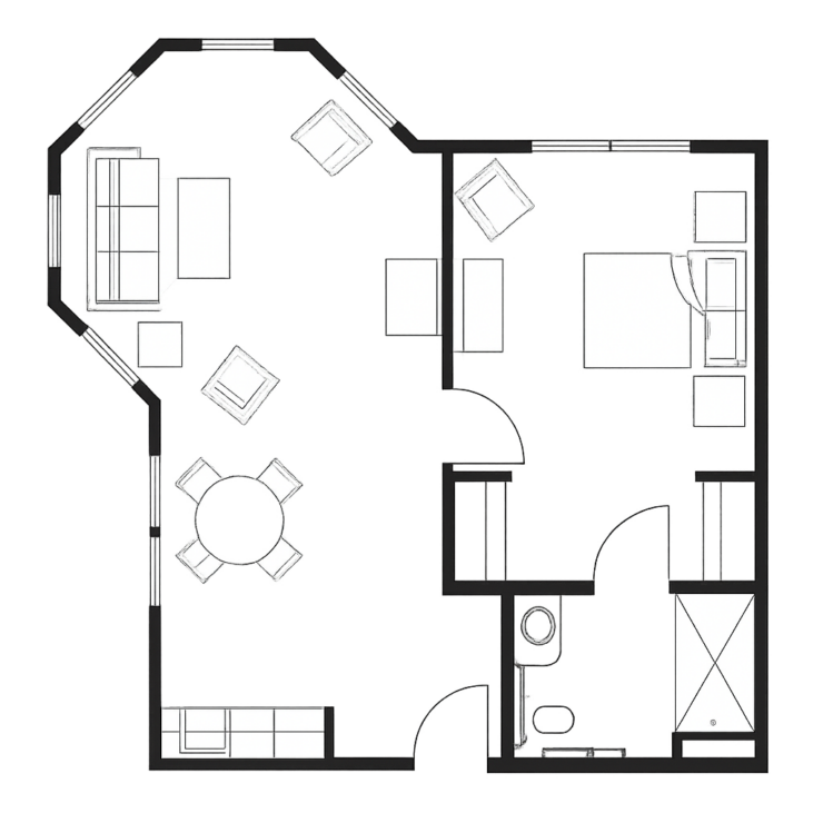A thoughtfully designed layout promoting community and comfort, perfect for relaxed living.