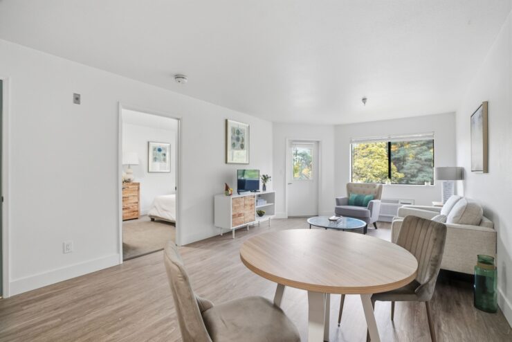 Bright and inviting, this living space fosters community and comfort, perfect for relaxation and connection.