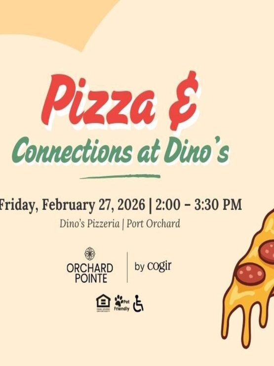 Join us for a delightful afternoon of pizza and community connections at Dino's Pizzeria!