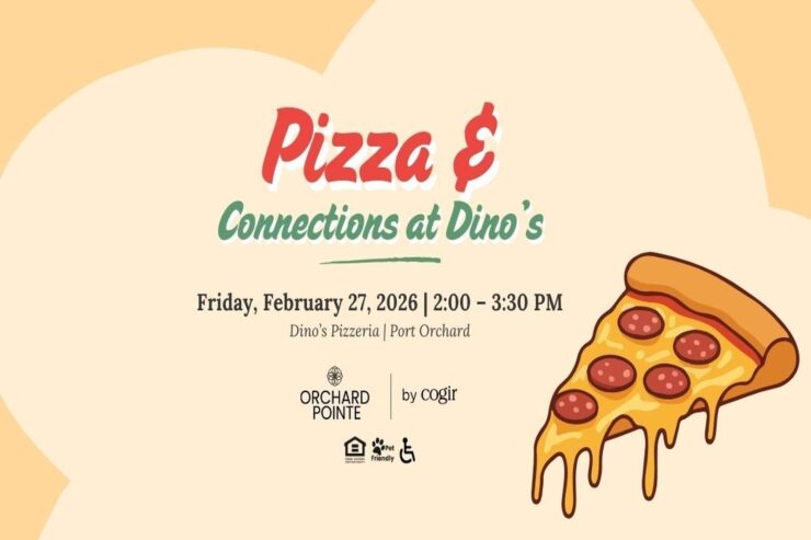 Join us for a delightful afternoon of pizza and community connections at Dino's Pizzeria!