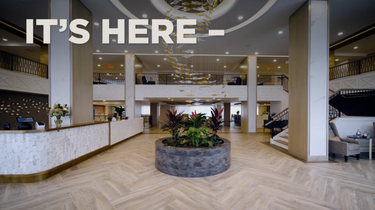 Welcoming space with vibrant plants and elegant decor, fostering a sense of community and comfort.