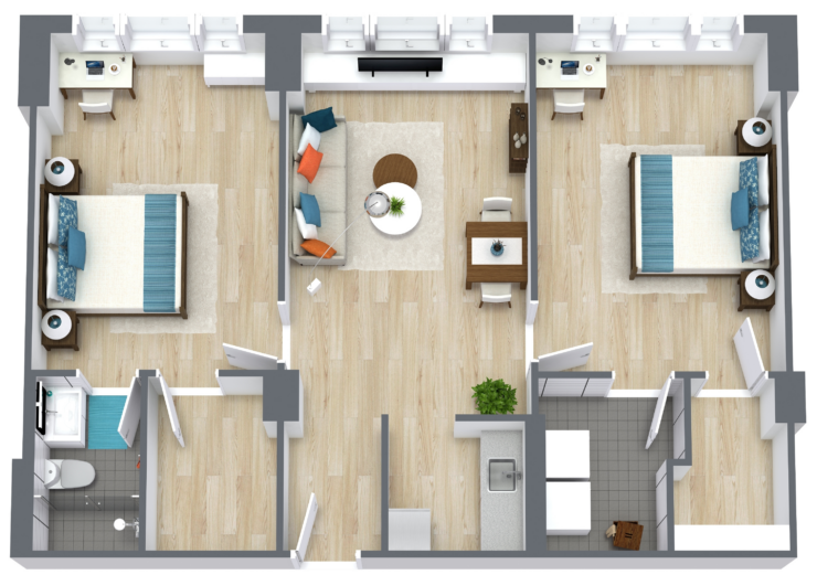 Spacious, inviting living areas foster community and comfort in a warm, welcoming environment.