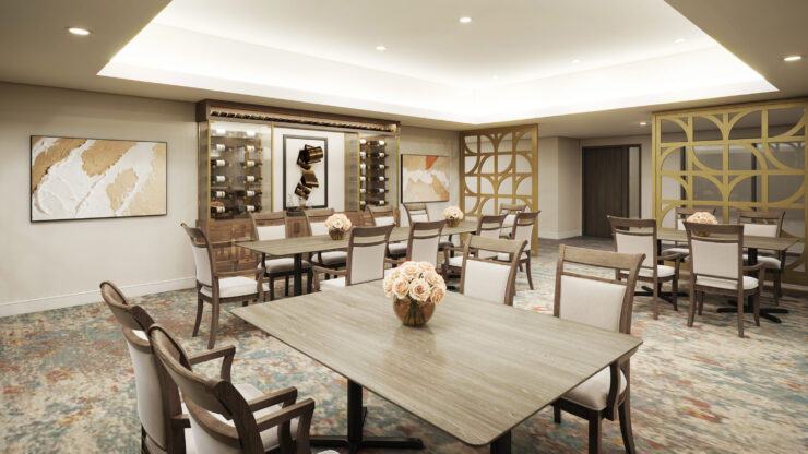 Bright, inviting space designed for social gatherings, fostering community and comfort.