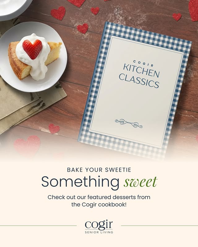 Whisk up a little love this Valentine’s Day with a sweet treat from the Cogir cookbook! Whether you’re baking for someone special or just yourself, this featured dessert recipe is the perfect way to share the love. 💕