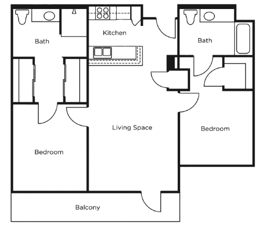 A thoughtfully designed layout that promotes community living and comfort for residents.