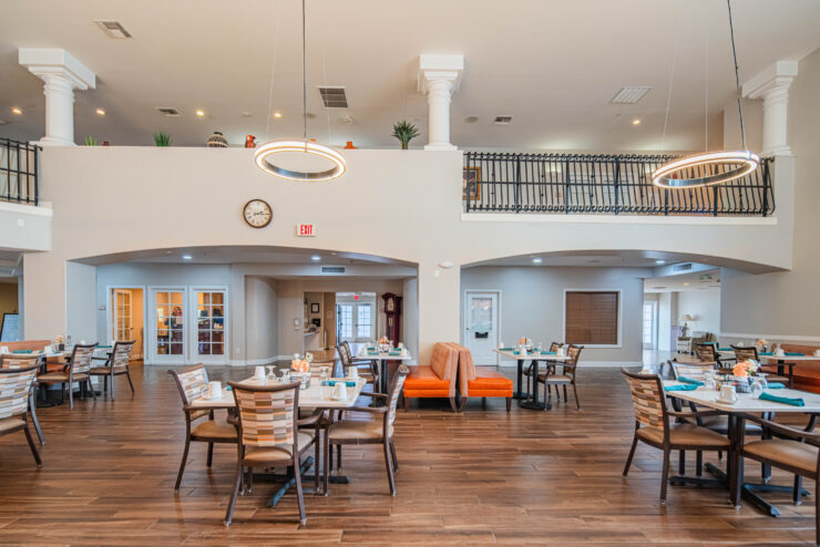 A welcoming dining area with bright decor, inviting seating, and a warm, communal atmosphere.