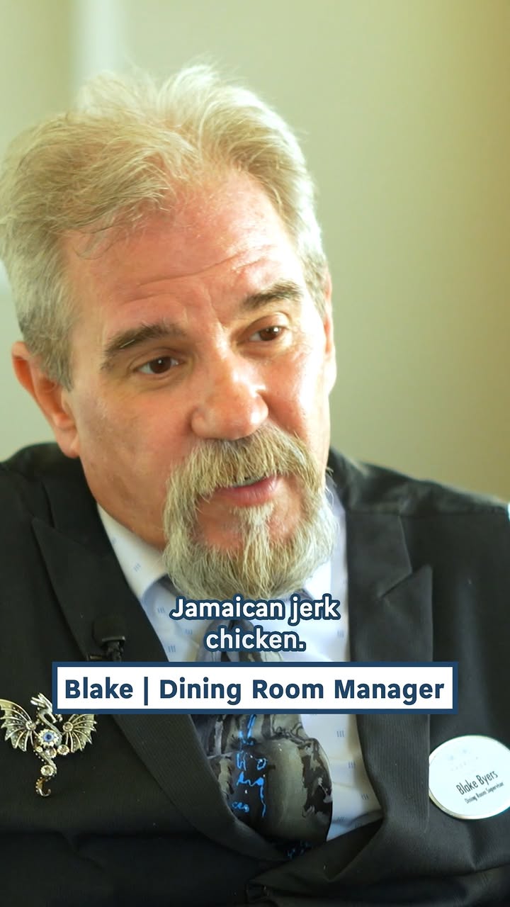 Who said senior living food had to be boring? 👀🍽️

Blake, our Dining Room Manager, brings serious flavor to the table and his passion shows in every dish he creates.

And his famous jerk chicken? Let’s just say… it doesn’t last long. 🔥

Tell us! Would you try it? 🍗

.

.

.

.

.

#SeniorLiving #FineDining