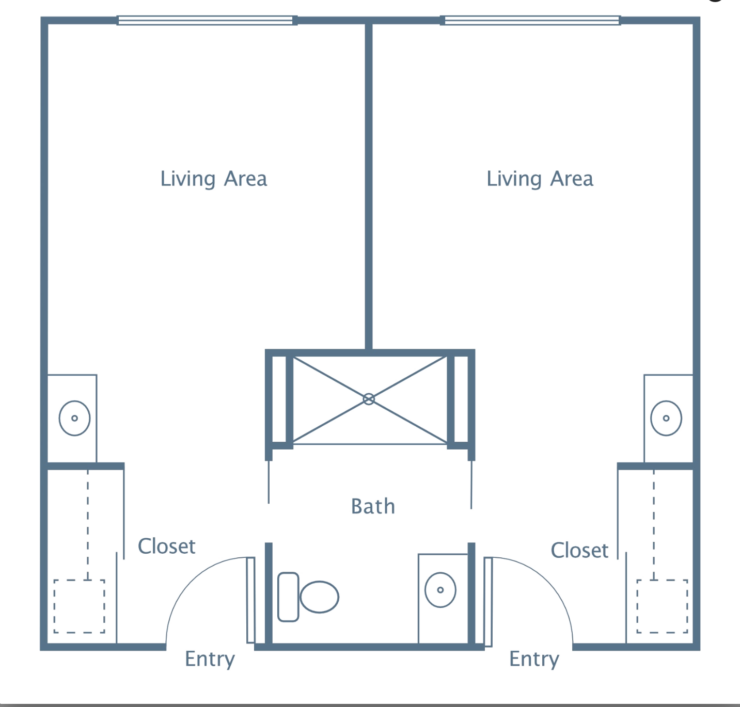 Spacious living areas designed for comfort and connection, fostering a warm community atmosphere.