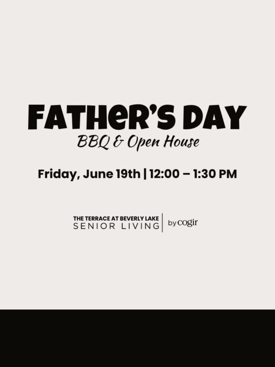Father’s Day BBQ and open house event promoting community and togetherness at senior living.