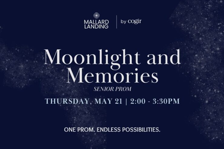 Elegant event invitation promoting a senior prom that celebrates community and cherished memories.