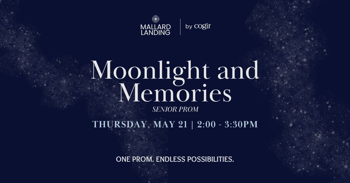 Elegant event invitation promoting a senior prom that celebrates community and cherished memories.