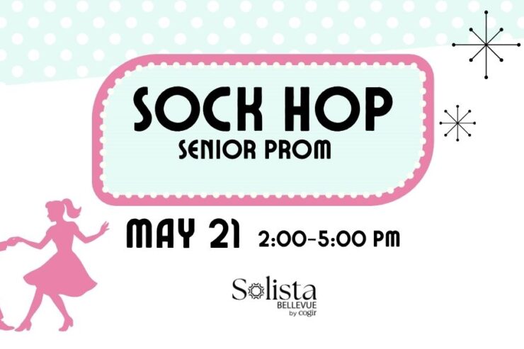 Welcoming community event celebrating seniors with a joyful Sock Hop dance on May 21.