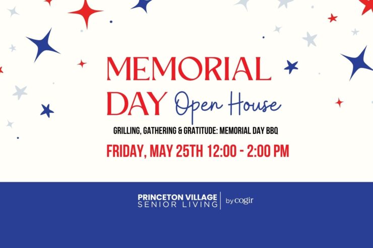 Memorial Day community BBQ event at Princeton Village Senior Living, fostering connection and gratitude.