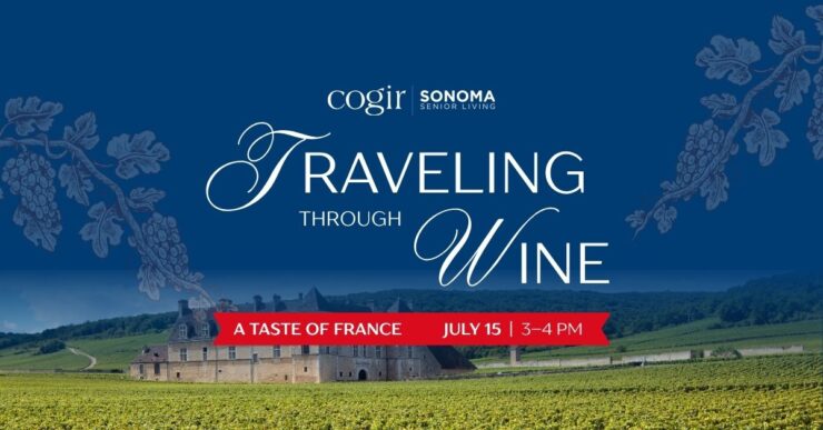 Senior living community hosts a wine-tasting event inspired by the flavors of France.