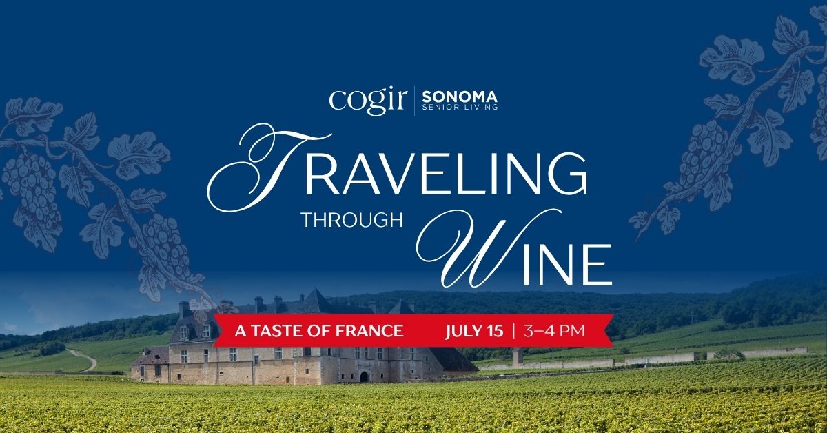Senior living community hosts a wine-tasting event inspired by the flavors of France.