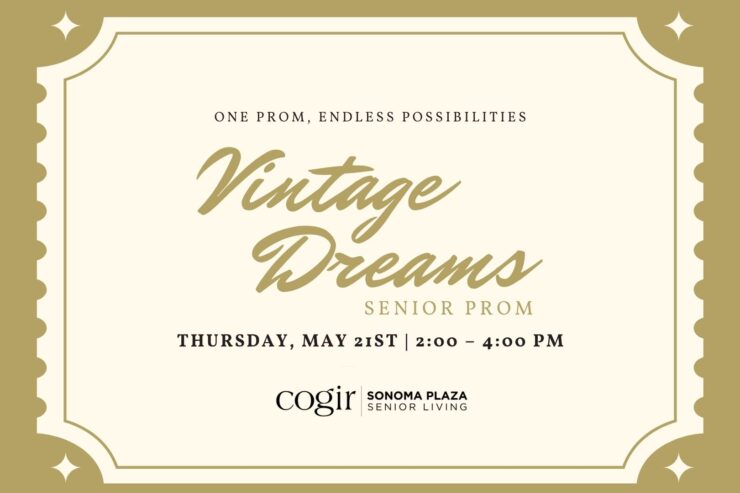Elegant invitation for a senior prom event celebrating community and joyful connections.
