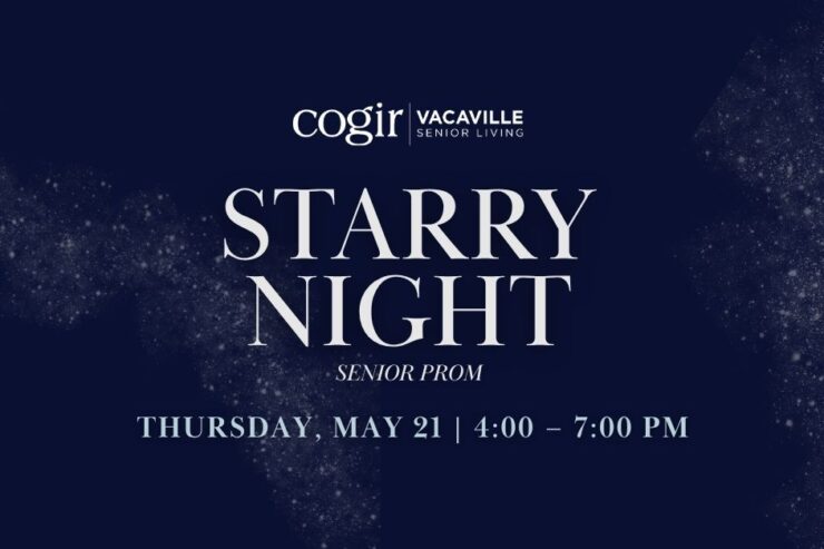Elegant senior prom event announcement with a warm, inviting community atmosphere.