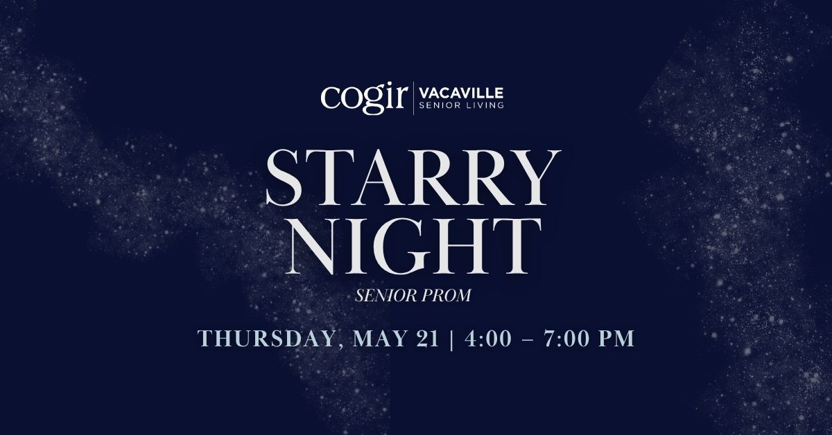 Elegant senior prom event announcement with a warm, inviting community atmosphere.