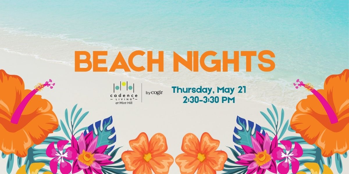 Tropical-themed event promoting community and relaxation by the beach at Cadence Living.