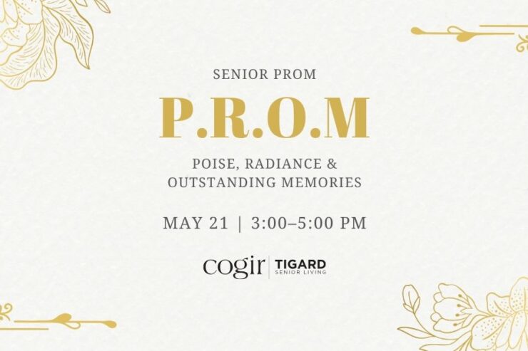 Elegant senior prom event invitation celebrating community and cherished memories.