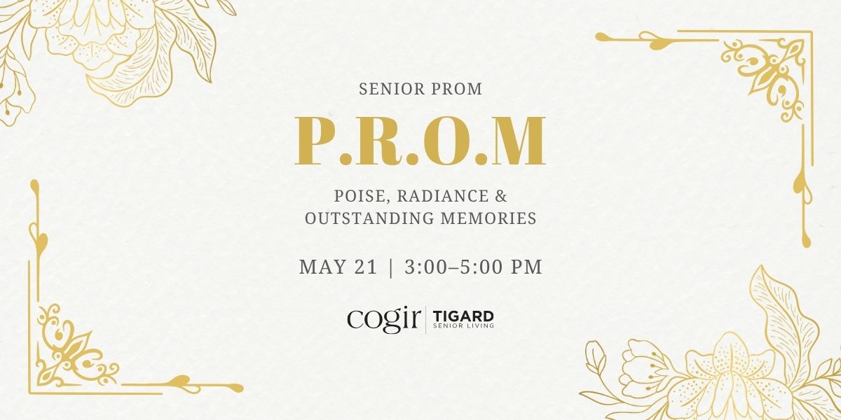 Elegant senior prom event invitation celebrating community and cherished memories.