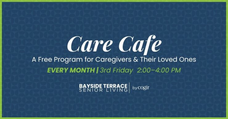 Supportive community event for caregivers and loved ones held monthly at Bayside Terrace Senior Living.