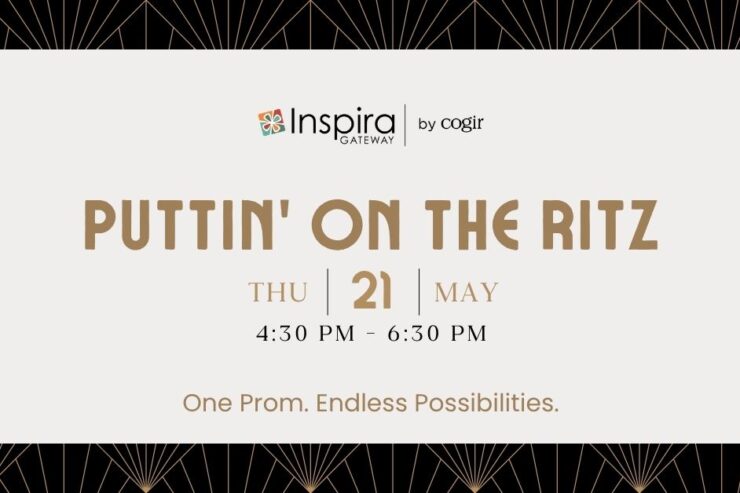 Elegant community event invitation for a joyful evening of connection and celebration.
