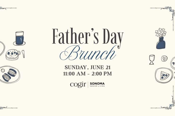 Father’s Day brunch event invitation with elegant design and warm community spirit.
