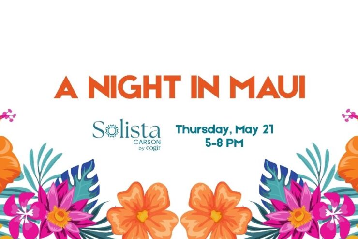 Colorful tropical flowers frame an inviting event promoting community and joyful connections.