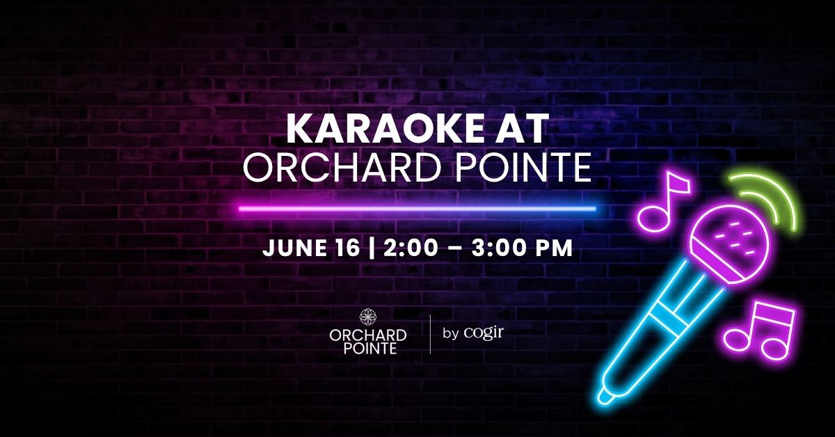 Neon-themed flyer promoting a lively karaoke event fostering fun and community spirit.