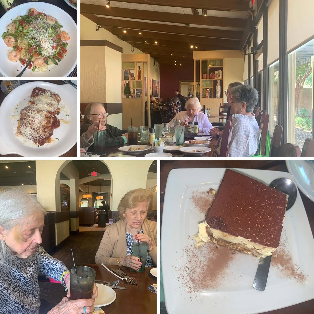 We took a nice trip down the road to our local Olive Garden🍝! We feasted on their signature salad, lasagna, shrimp scampi, a variety of soups and of course lots and lots of breadsticks.😋