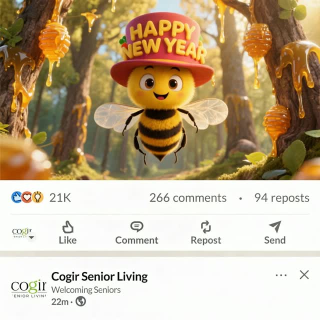🐝 Breaking the Mold in 2026: A New Year, A New Buzz! At Cogir, we believe life should be vibrant, connected, and full of possibility—no matter the stage of life. In 2026, we’re breaking the mold by creating communities where seniors thrive through creativity, engagement, and meaningful experiences. Here’s to a year of buzz-worthy moments, where every day feels alive and every person feels valued. Happy New Year from Cogir! Let’s make 2026 extraordinary—together. #BreakingTheMold #Cogir2026#NewYearNewBuzz #SeniorLiving #VibrantLiving