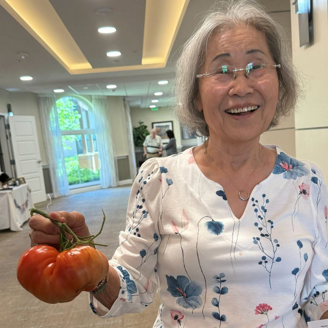 Our Residents have watched these tomatoes grow day by day, and today they got to experience the joy of harvesting and enjoying what they helped create! With every watering and all the time tended to they are plump and look delicious! . . . #gardening #cadenceliving #cadencefamily #grow #bloom #growingwithlove