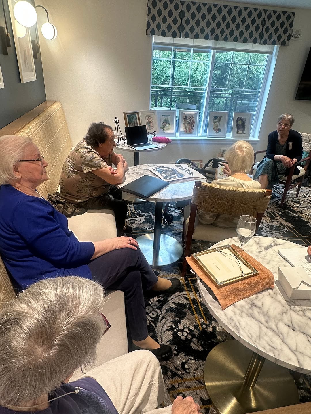 We had a wonderful local artist come and share with us not only her beautiful art but her process and her inspiration.
