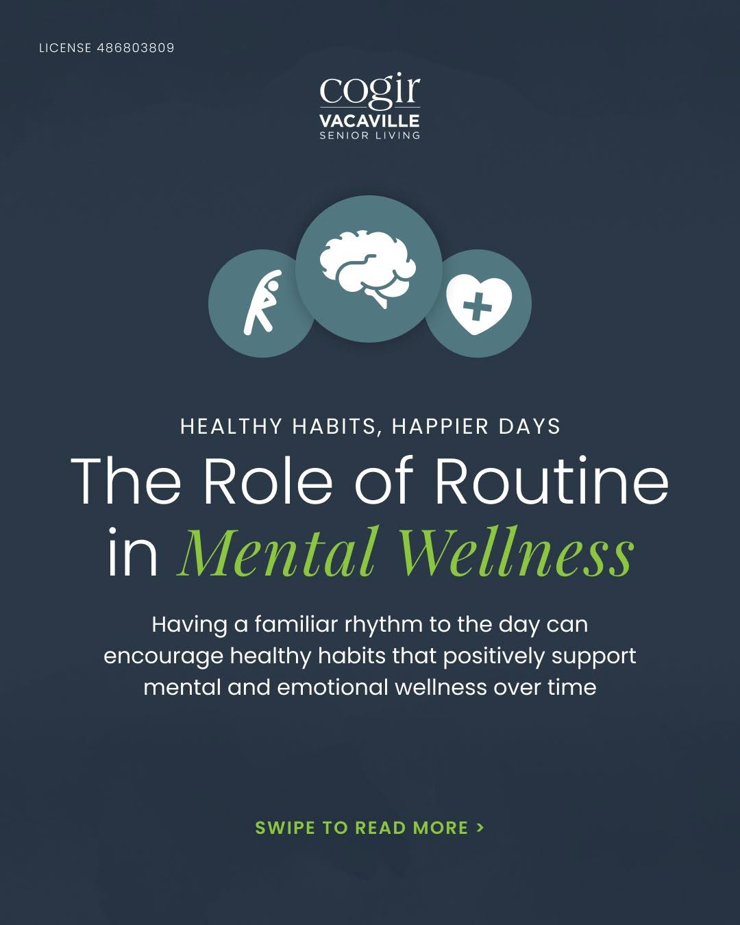 Routine plays an important role in supporting mental wellness at any stage of life. From creating a sense of stability to encouraging movement, small daily habits can have a lasting impact. 🧠💛