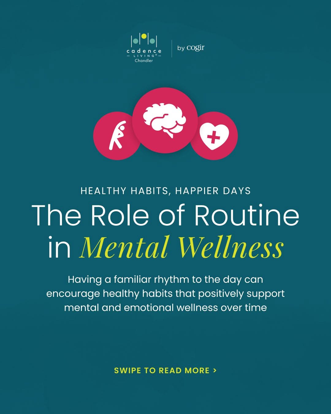 Routine plays an important role in supporting mental wellness at any stage of life. From creating a sense of stability to encouraging movement, small daily habits can have a lasting impact. 🧠💛