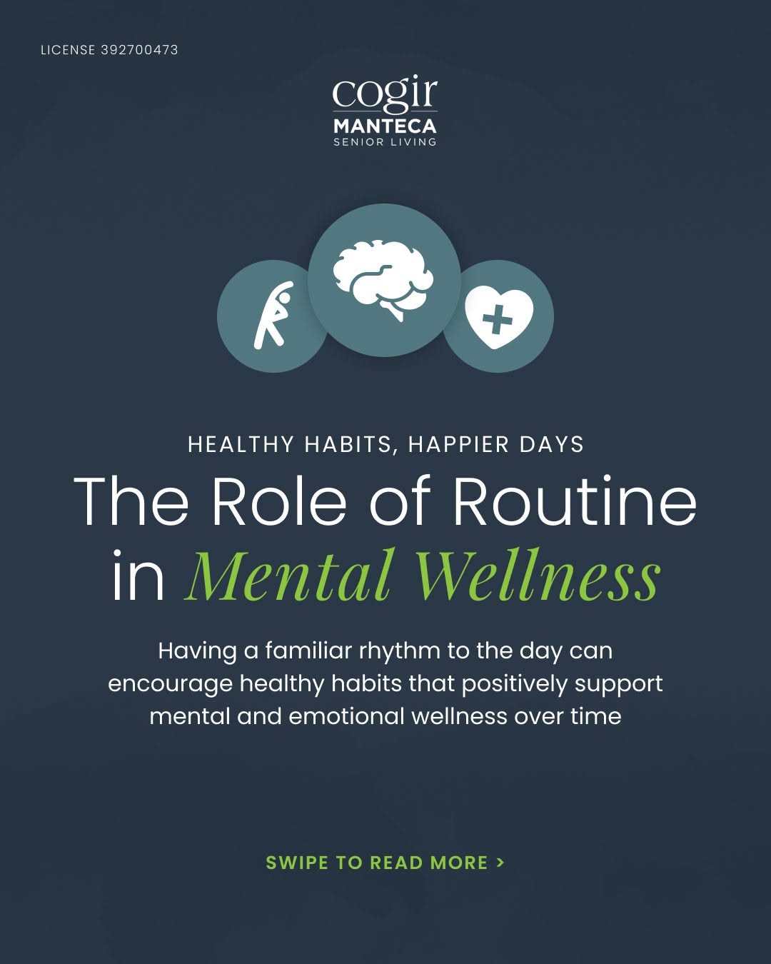 Routine plays an important role in supporting mental wellness at any stage of life. From creating a sense of stability to encouraging movement, small daily habits can have a lasting impact. 🧠💛