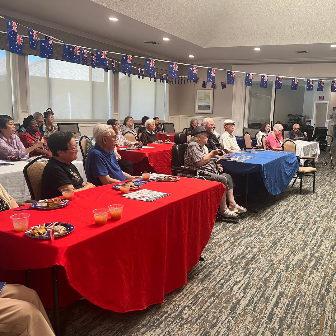 G’day! Our latest Virtual Voyage took our residents to Australia! We explored the Land Down Under through a fascinating video and enjoyed a variety of Australian-inspired foods. A fun afternoon of travel, learning, and great company! No passport needed!