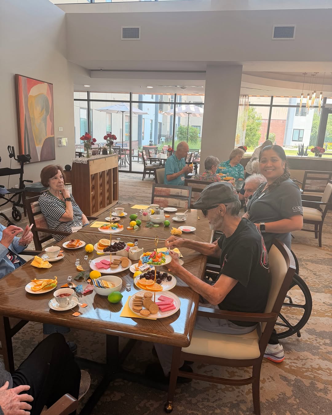 ☕✨ High Tea is for everyone! ✨☕ Residents enjoyed an afternoon of tea, sweet treats, fresh fruit, and great company. It was the perfect opportunity to relax, connect with friends, and enjoy some time together. Sometimes the best moments are the simple ones. 💙