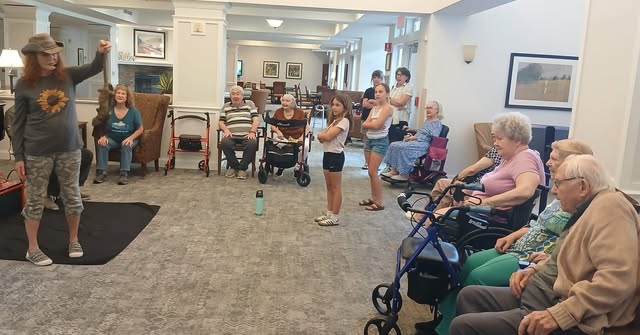 Residents enjoyed our Father’s Day Reptile show.