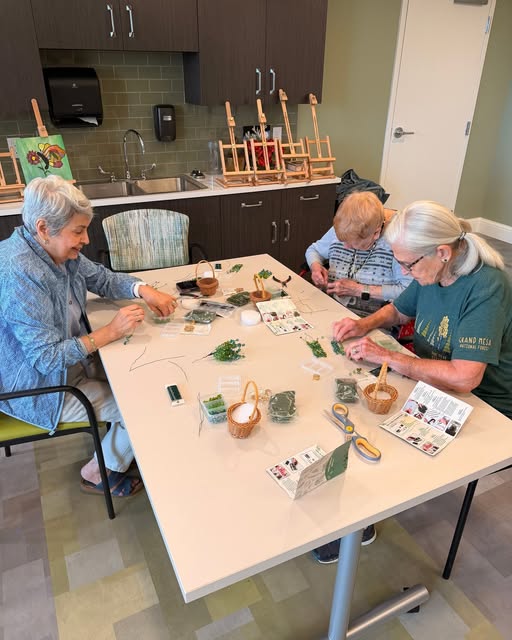 No green thumb? No problem! 🌱💚 Our residents created their own beaded succulents during this fun craft class. These colorful creations will stay beautiful year-round and were just as enjoyable to make as they are to display!