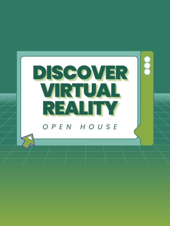 Welcoming virtual reality open house event promoting engaging community experiences.