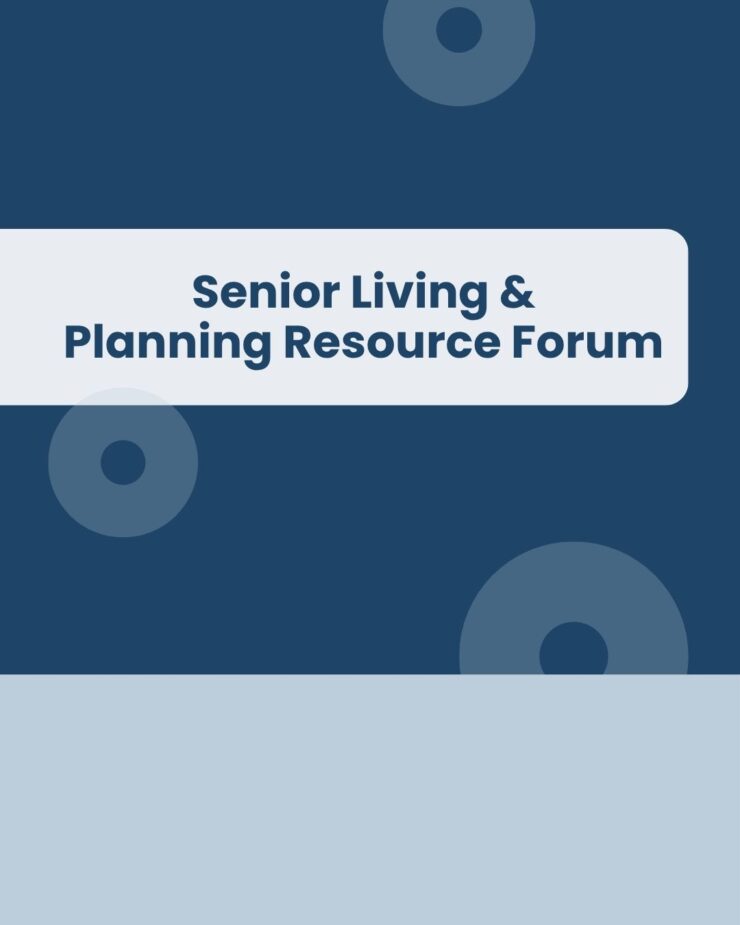 Senior residents engaging in a warm, inviting community event focused on planning and support.